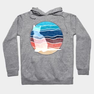 Vintage Beach Cat light Hoodie